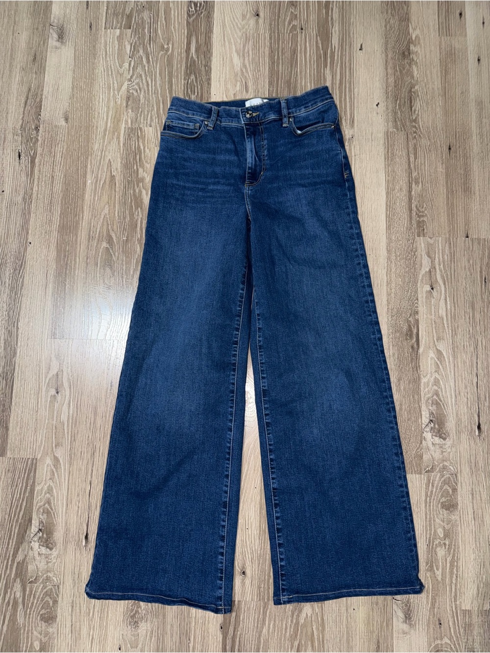 FRAME Le Slim Palazzo High Rise Wide Leg Jeans Medium Wash Size 28 - Picture 4 of 10